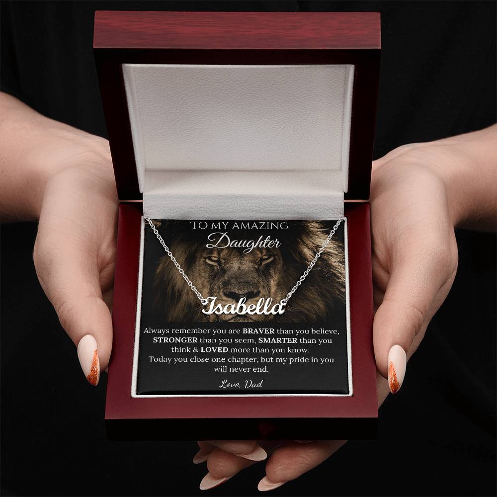 Personalized Name Necklace Daughter Gift From Dad 7