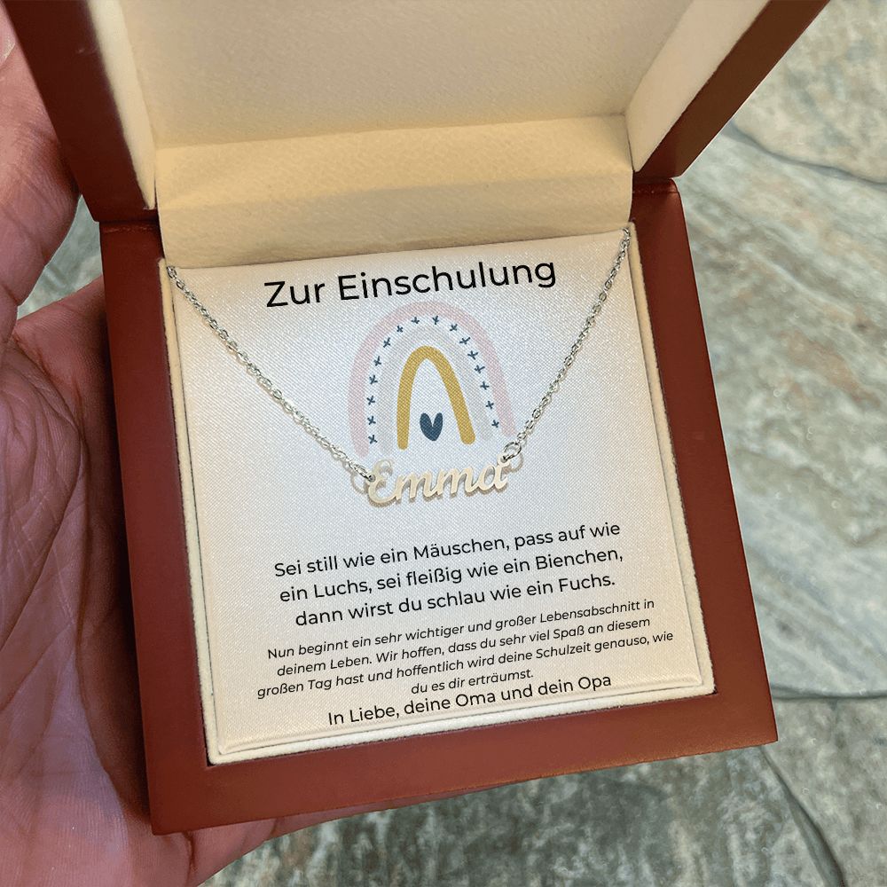 Name Necklace Einschulung 1