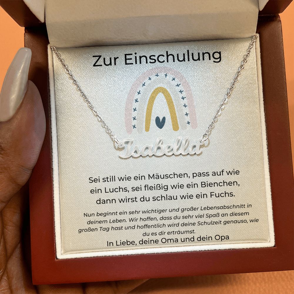 Name Necklace Einschulung 1
