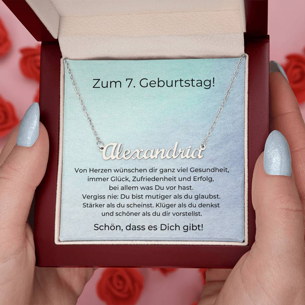 Zum 7. Geburtstag - Personalized Name Necklace