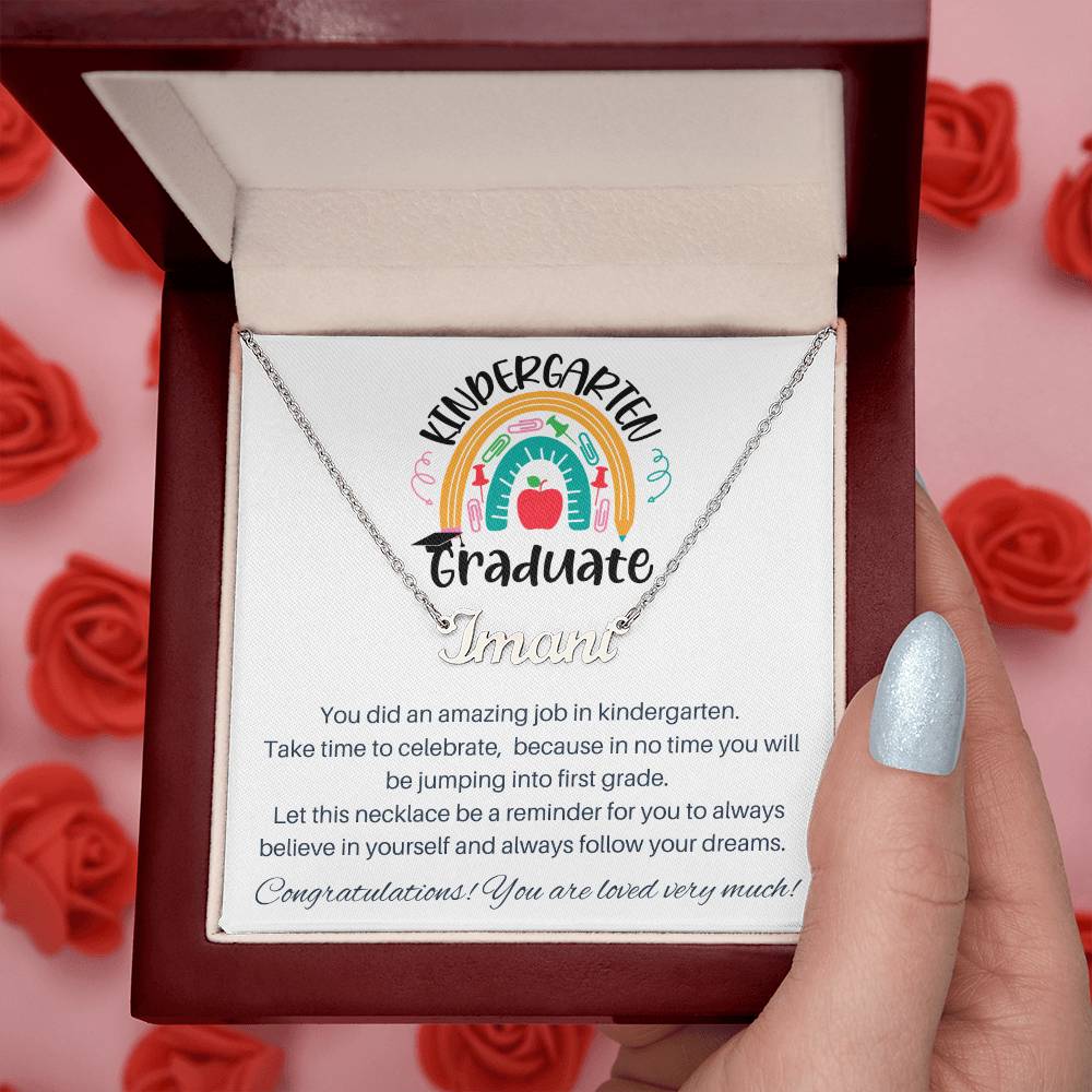 Kindergarten Graduation Gift - Custom Name Necklace 1