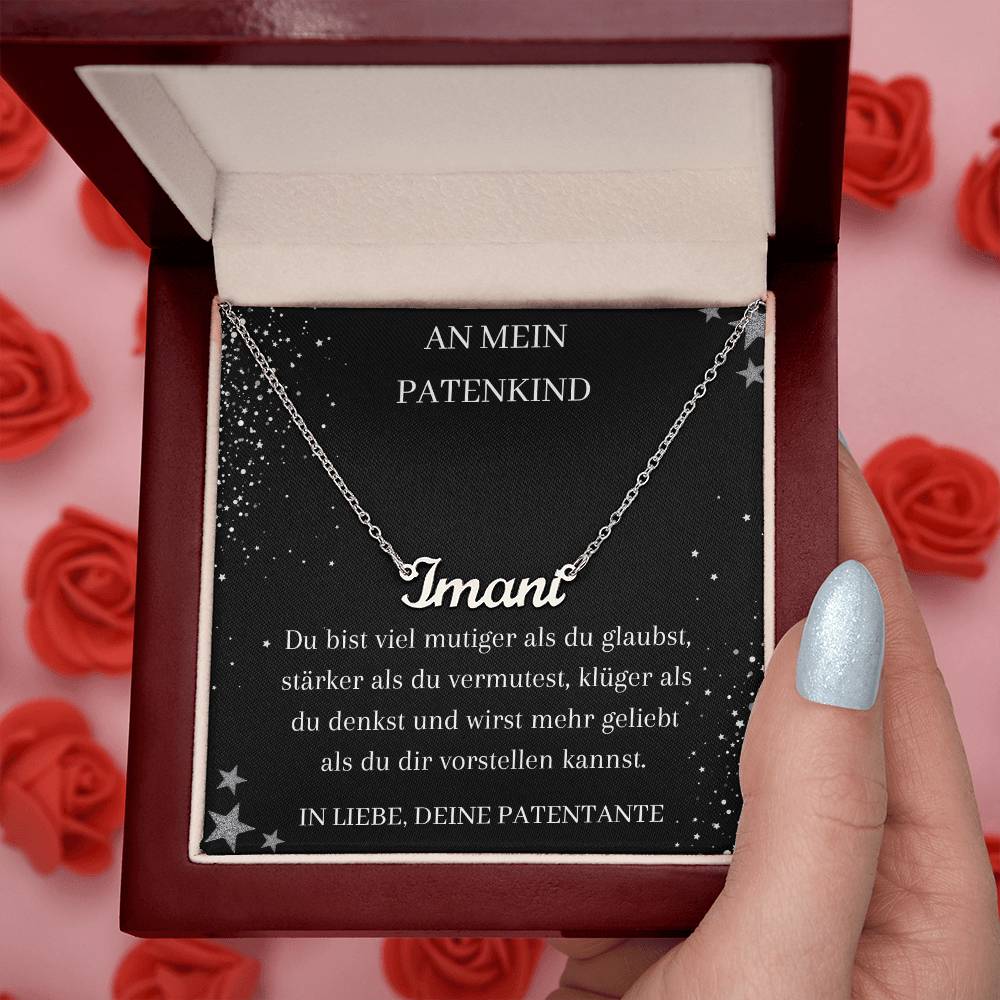 An Mein Patenkind - Du Bist Viel Mutiger Als Du Glaubst - Custom Name Necklace