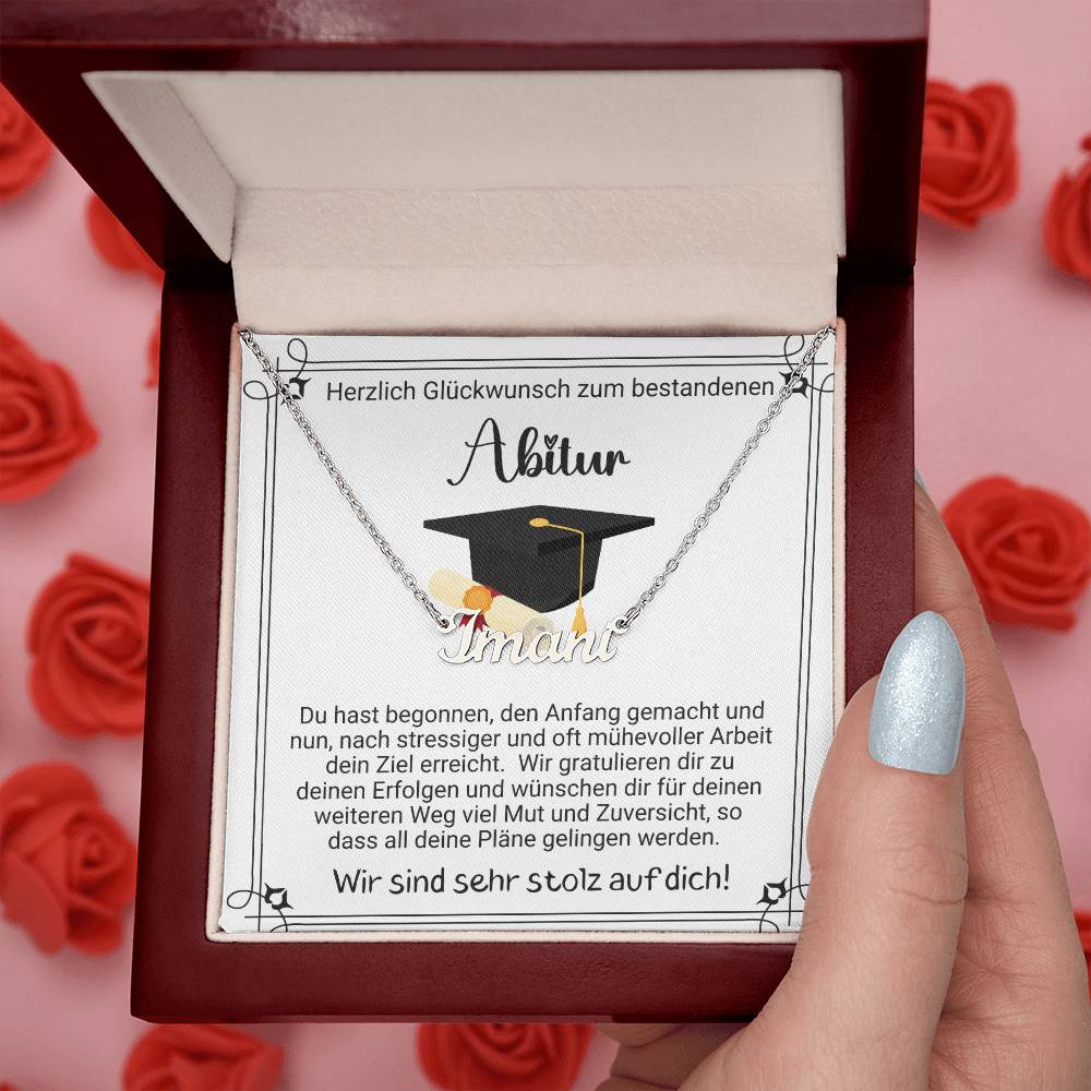Wir Gratulieren Dir Zu Deinen Erfolgen - Custom Name Necklace