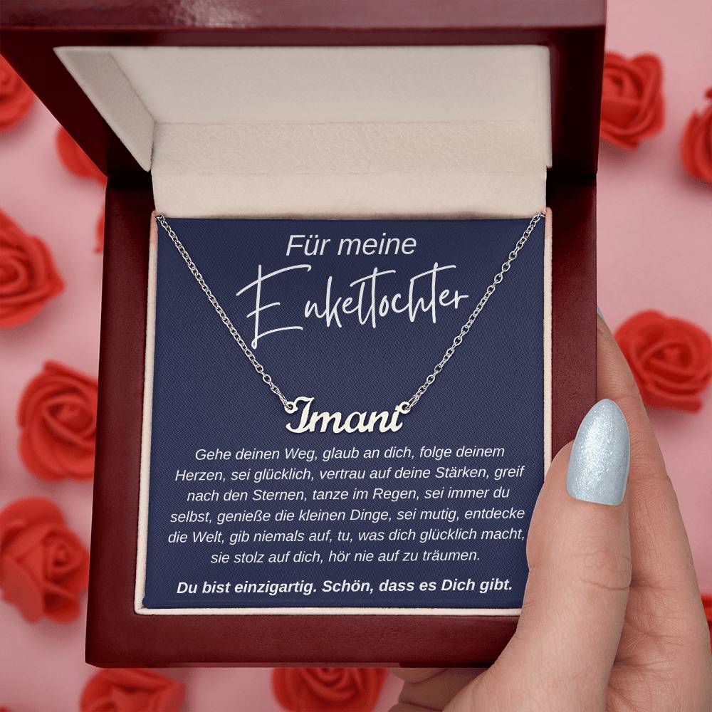 Für Meine Enkeltochter - Du Bist Einzigartig - Personalisierte Namenskette