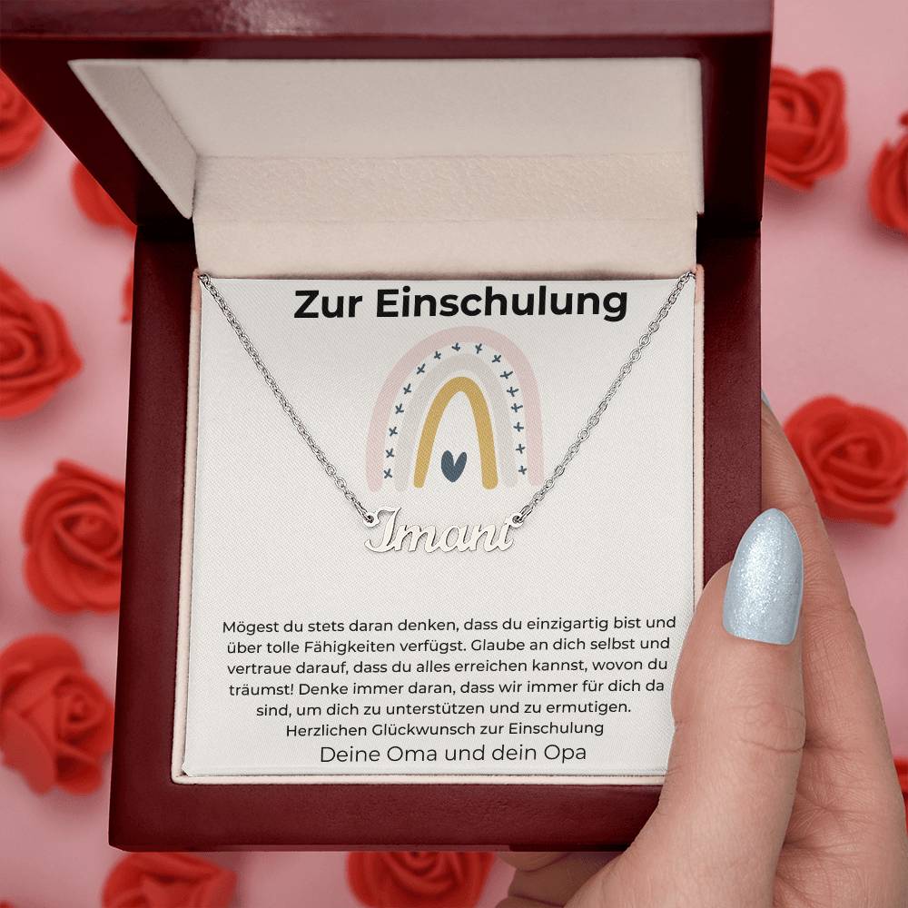 Vertraue Darauf Dass Du Alles Erreichen Kannst Wovon Du Träumst - Custom Name Necklace