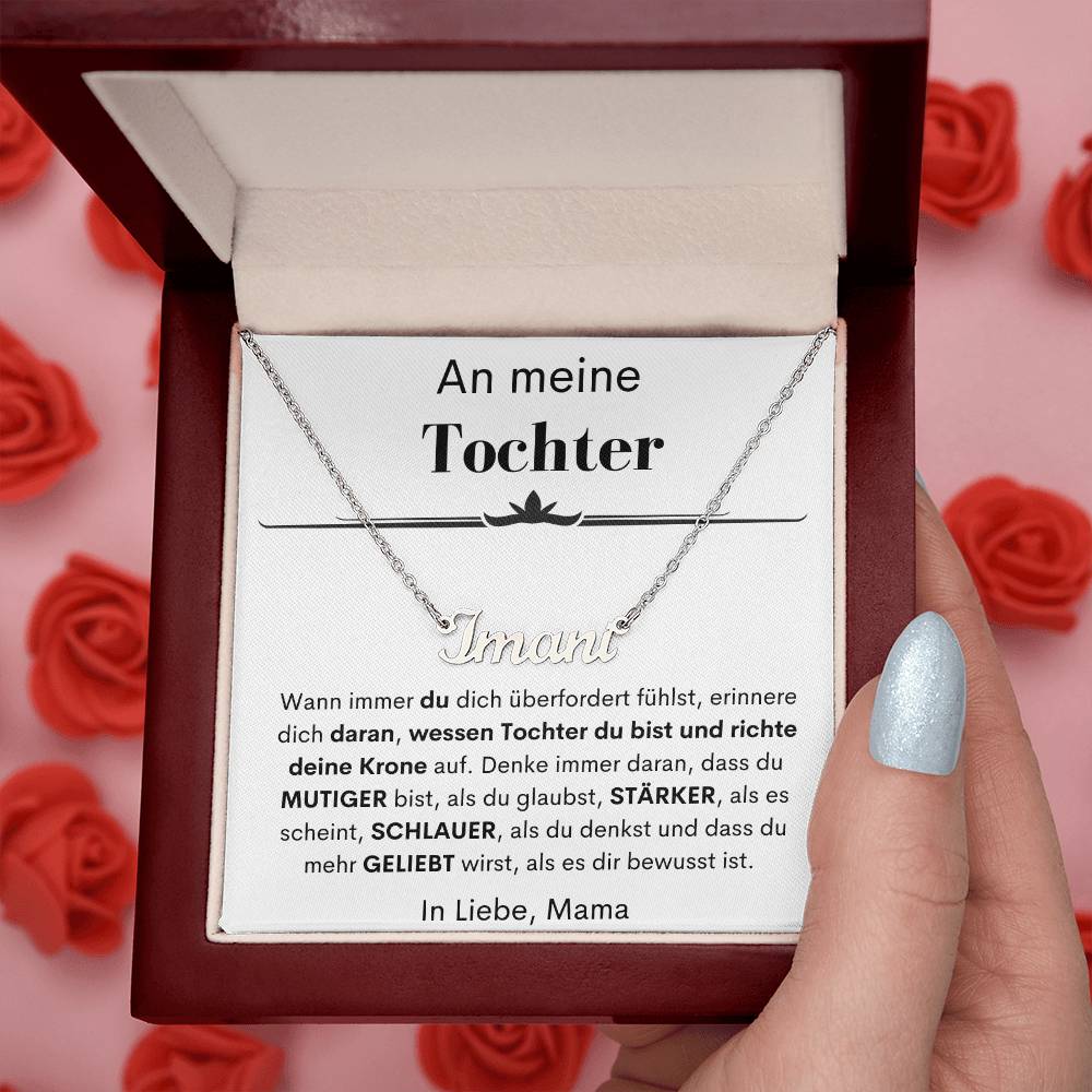 An Meine Tochter – Du Mehr Geliebt Wirst Als Es Dir Bewusst Ist – Custom Name Necklace