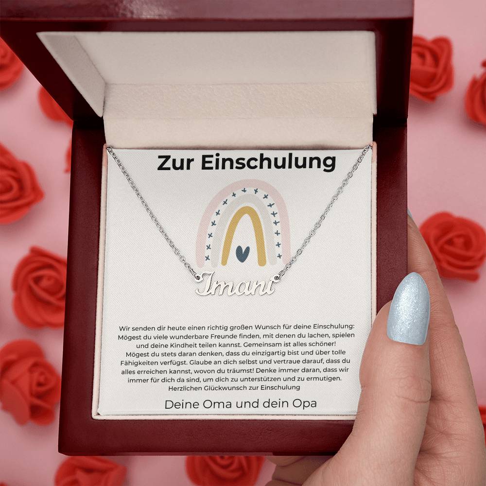 Wir Immer Für Dich Da Sind Um Dich Zu Unterstützen Und Zu Ermutigen - Custom Name Necklace