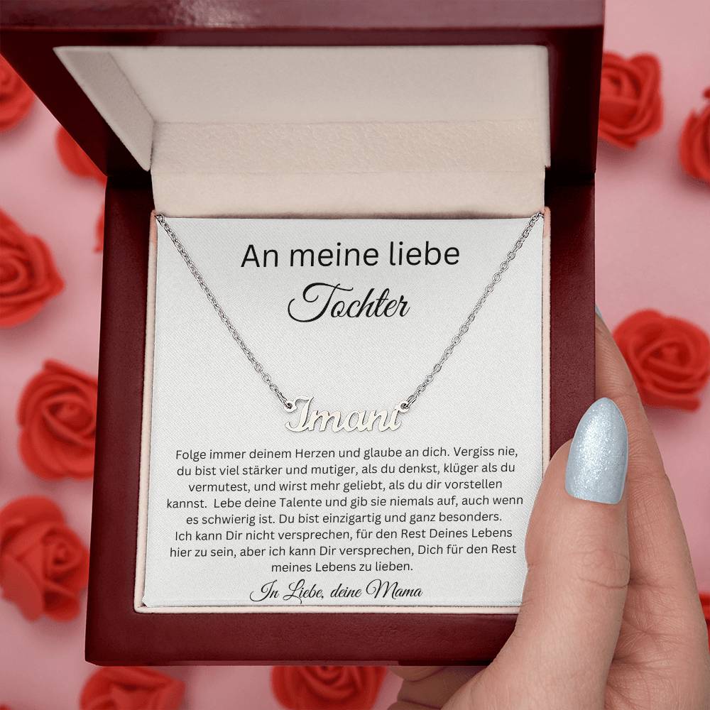 Tochter Personalisierte Namenskette - Lebe Deine Talente