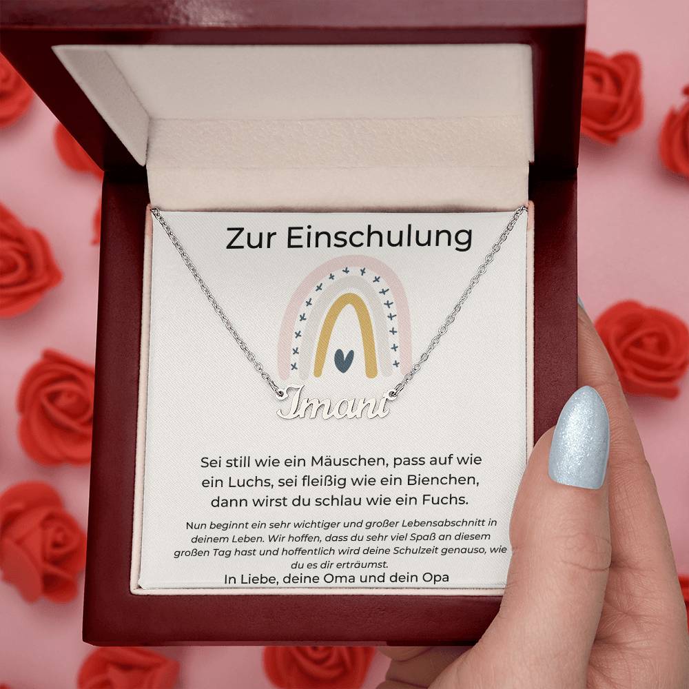 Name Necklace Einschulung 1