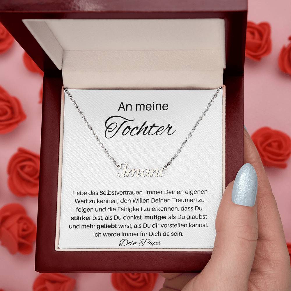 An Meine Tochter - Habe Das Selbstvertrauen - Personalisierte Namens Kette