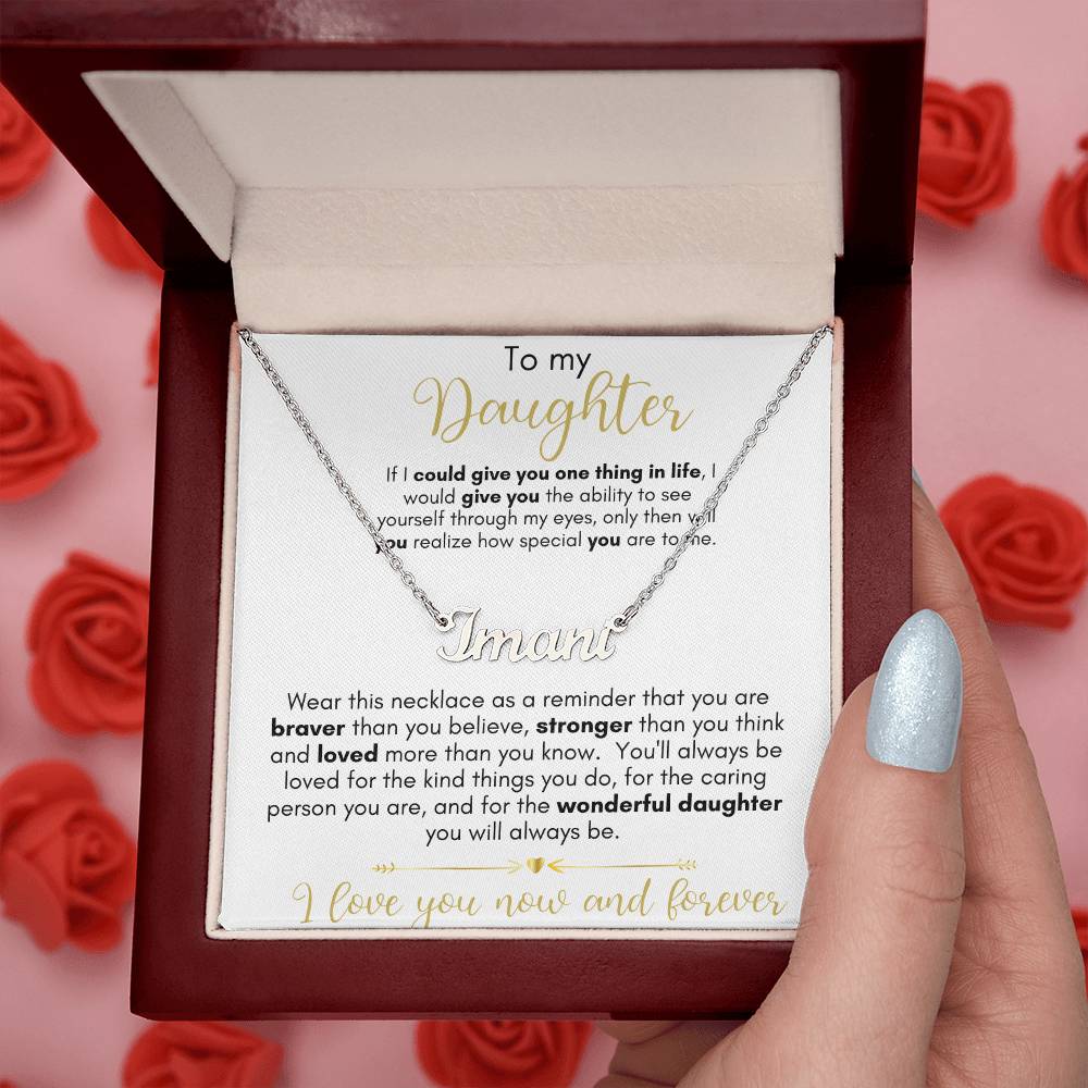 To My Daughter - Custom Name Necklace
