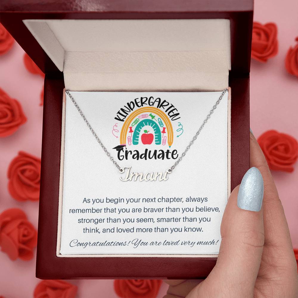 Kindergarten Graduation Gift - Custom Name Necklace 2