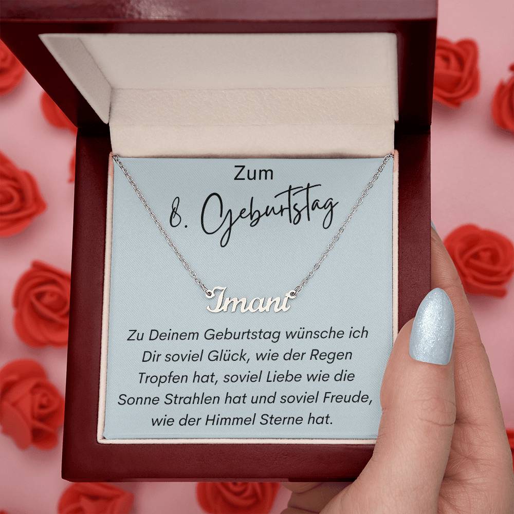 Zum 8. Geburtstag Personalisierte Namenskette