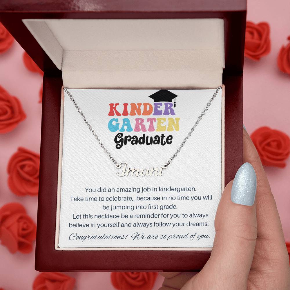Kindergarten Graduation Gift - Custom Name Necklace 4