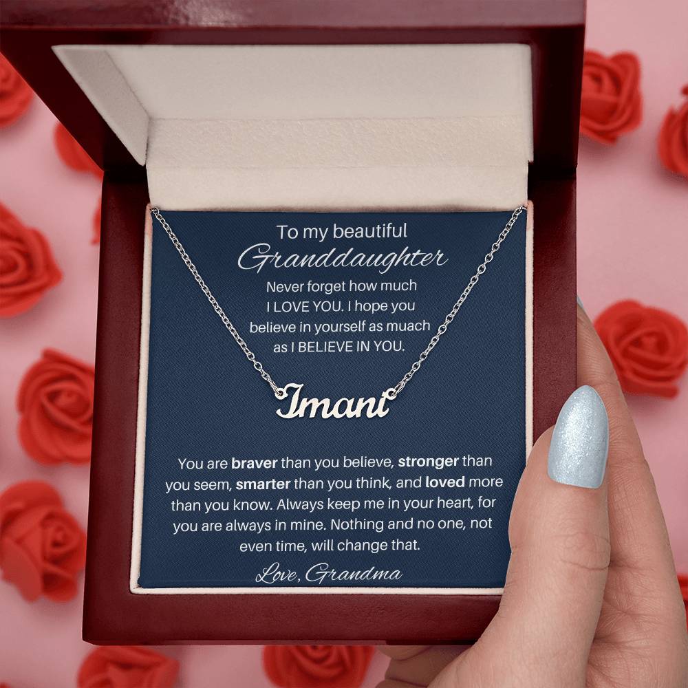 Granddaughter Personalized Necklace Gift 3