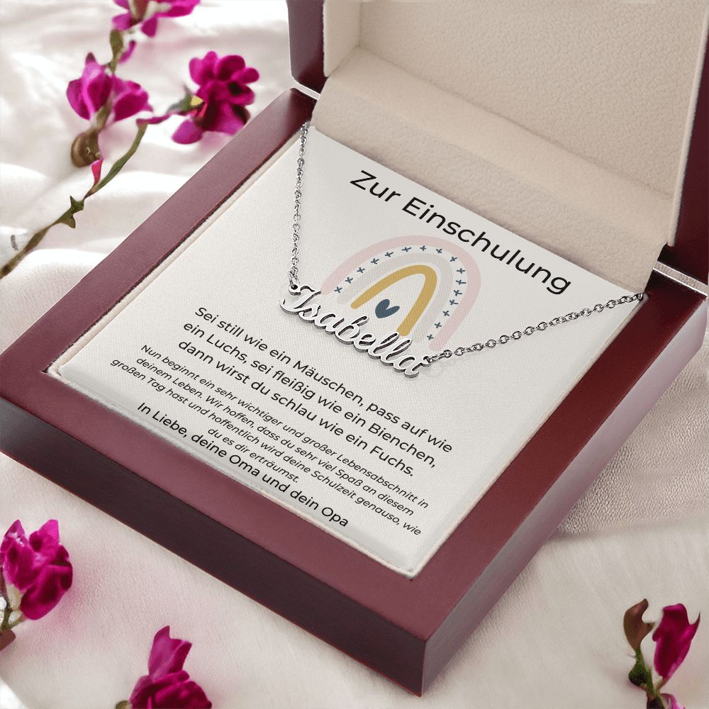 Name Necklace Einschulung 1