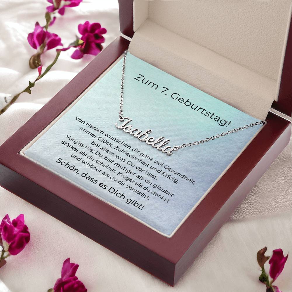 Zum 7. Geburtstag - Personalized Name Necklace