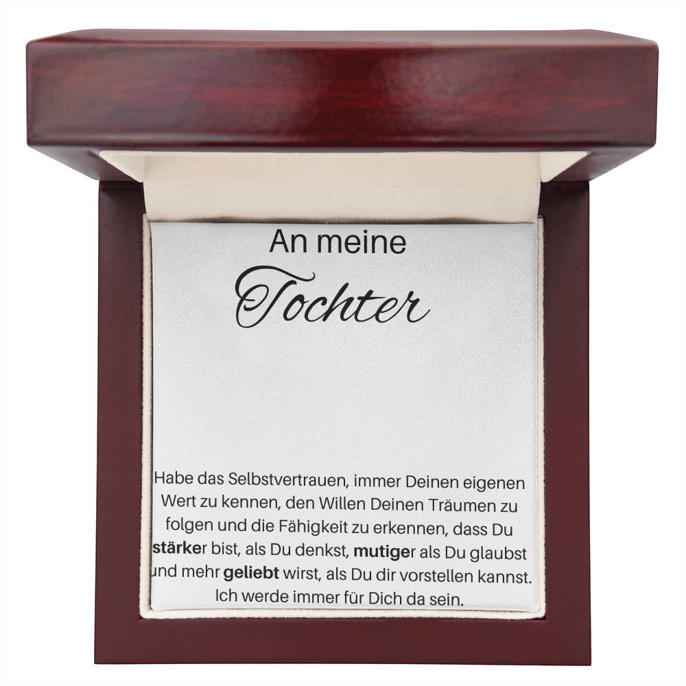 An Meine Tochter - Habe Das Selbstvertrauen - Personalisierte Namens Kette