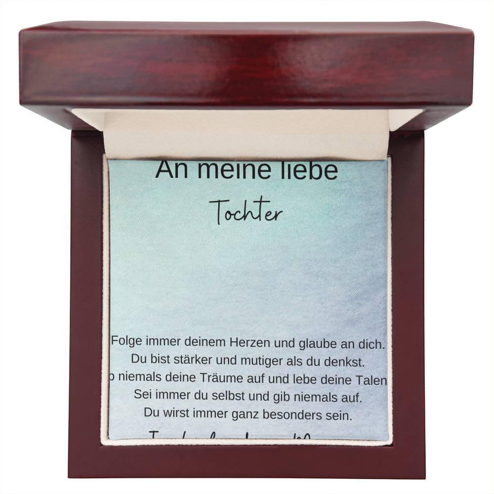 An Meine Liebe Tochter – Folge Immer Deinem Herze – Custom Name Necklace
