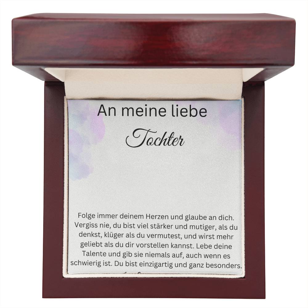 An Meine Liebe Tochter – Folge Immer Deinem Herzen – Custom Name Necklace
