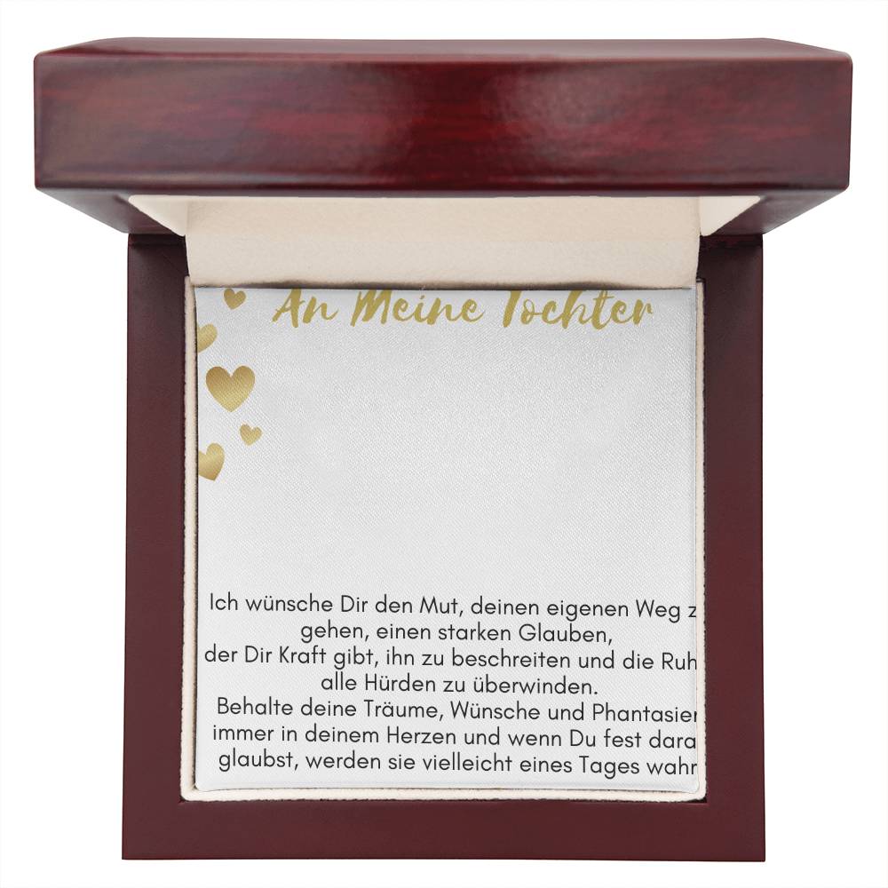 An Meine Tochter –  Behalte Deine Träume – Custom Name Necklace