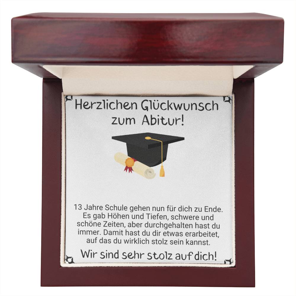 Herzlichen Glückwunsch Zum Abitur - Custom Name Necklace