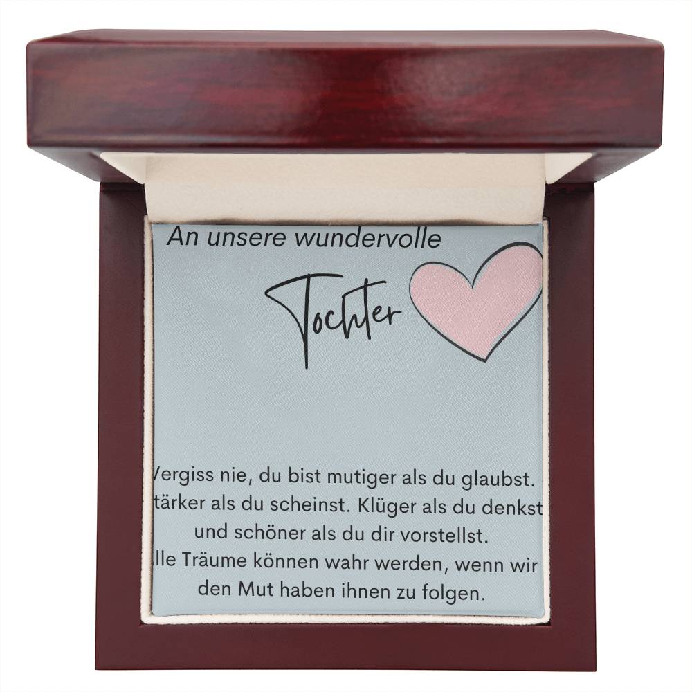 An Unsere Wundervolle Tochter – Alle Träume Können Wahr Werden – Custom Name Necklace