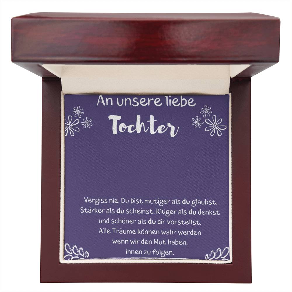An Unsere Liebe Tochter – Alle Träume Können Wahr Werden – Custom Name Necklace
