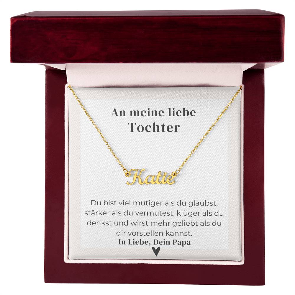An Meine Liebe Tochter – Du Bist Stärker Als Du Scheinst – Custom Name Necklace