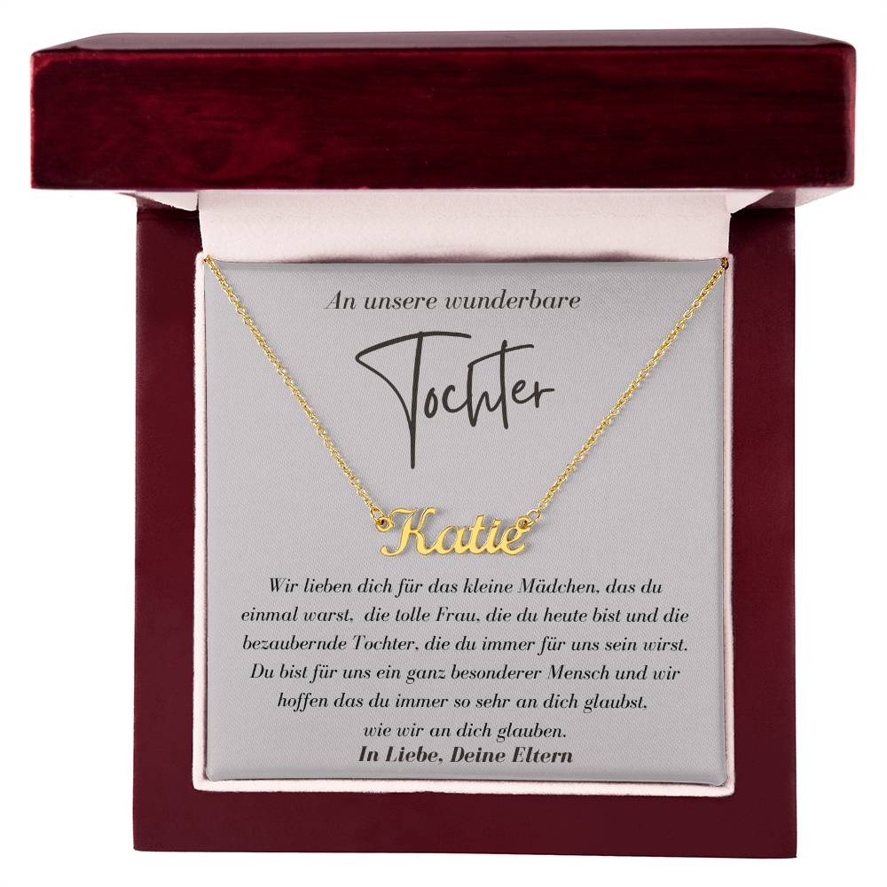 An Unsere Wunderbare Tochter – Wir Lieben Dich – Custom Name Necklace