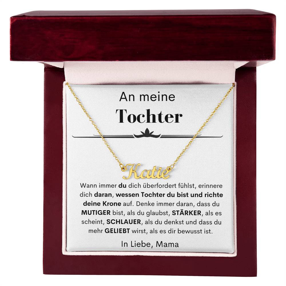 An Meine Tochter – Du Mehr Geliebt Wirst Als Es Dir Bewusst Ist – Custom Name Necklace
