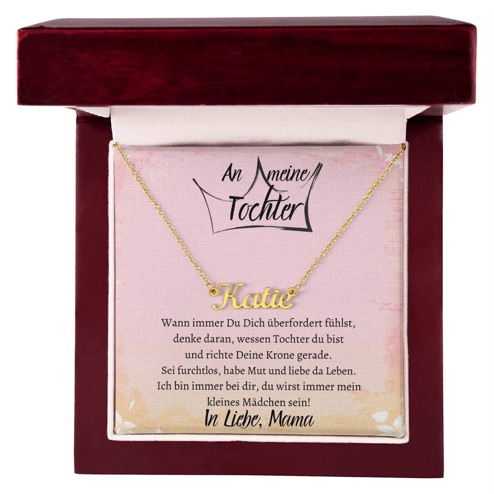 An Ameine Tochter – Du Wirst Immer Mein Kleines Mädchen Sein – Custom Name Necklace