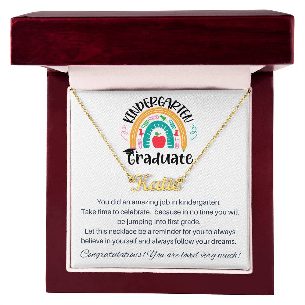 Kindergarten Graduation Gift - Custom Name Necklace 1