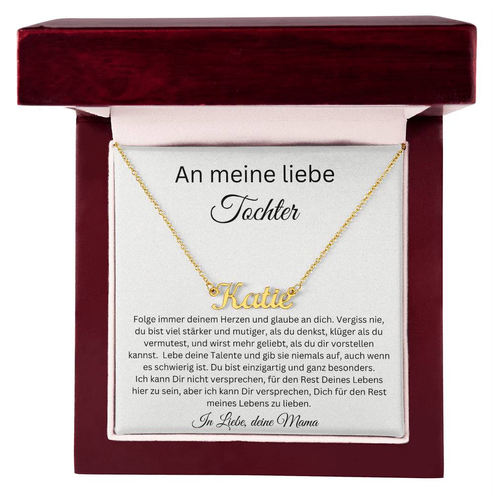 Tochter Personalisierte Namenskette - Lebe Deine Talente