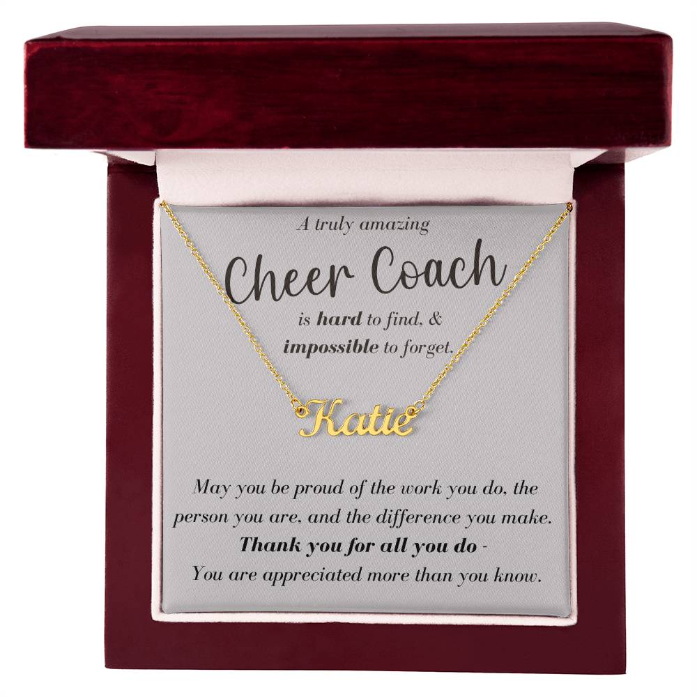 A Truly Amazing Cheer Coach - Custom Name Necklace