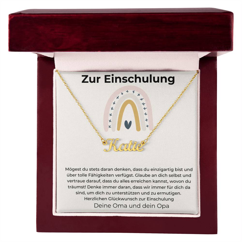 Vertraue Darauf Dass Du Alles Erreichen Kannst Wovon Du Träumst - Custom Name Necklace