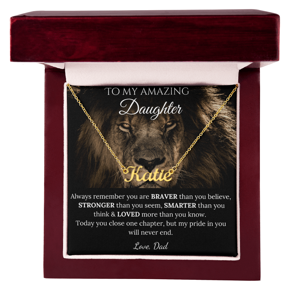 Personalized Name Necklace Daughter Gift From Dad 7