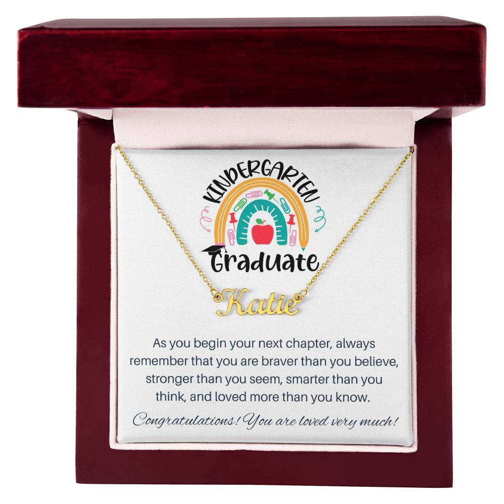 Kindergarten Graduation Gift - Custom Name Necklace 2