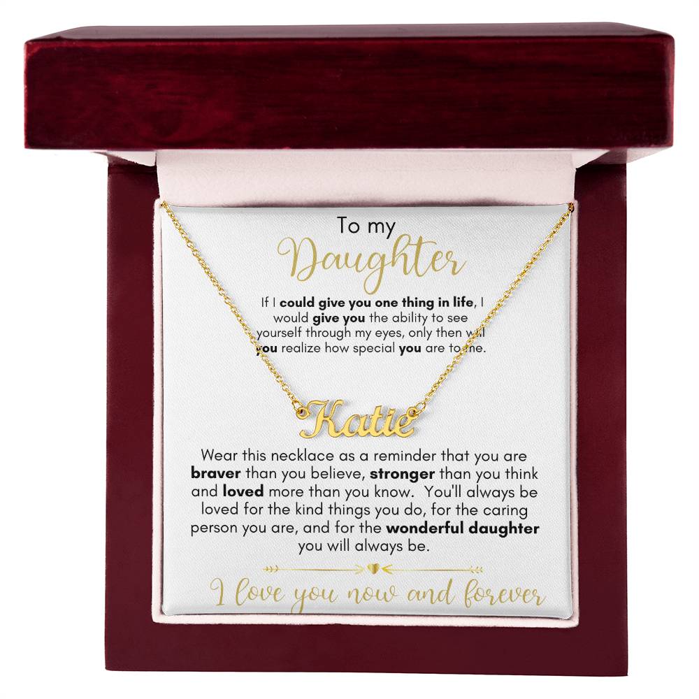 To My Daughter - Custom Name Necklace