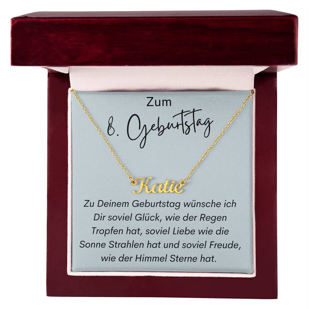 Zum 8. Geburtstag Personalisierte Namenskette