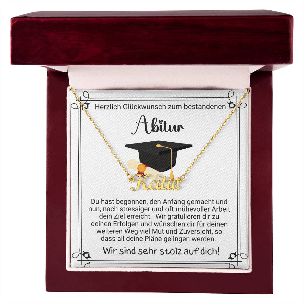 Wir Gratulieren Dir Zu Deinen Erfolgen - Custom Name Necklace