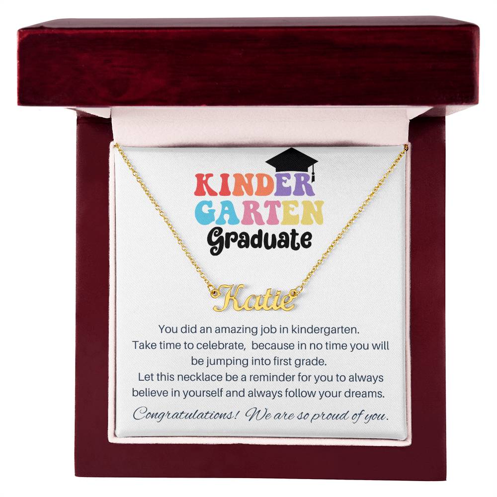 Kindergarten Graduation Gift - Custom Name Necklace 4