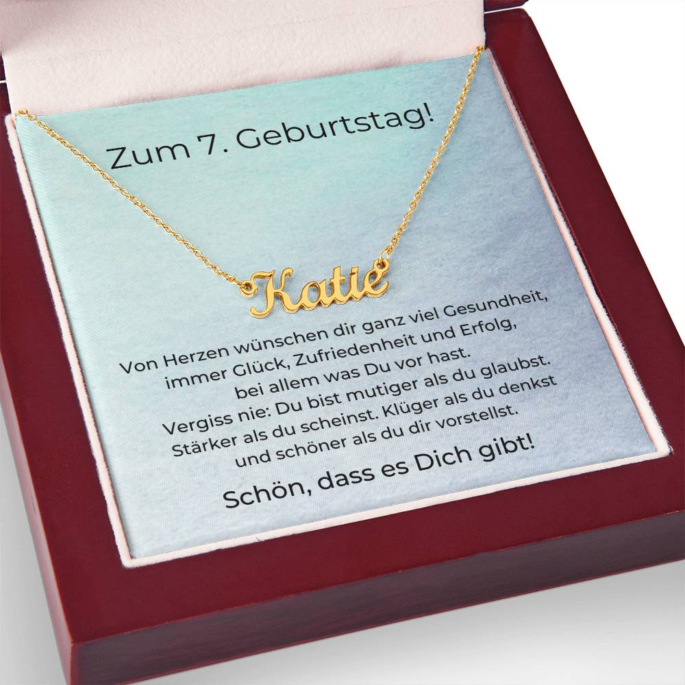 Zum 7. Geburtstag - Personalized Name Necklace