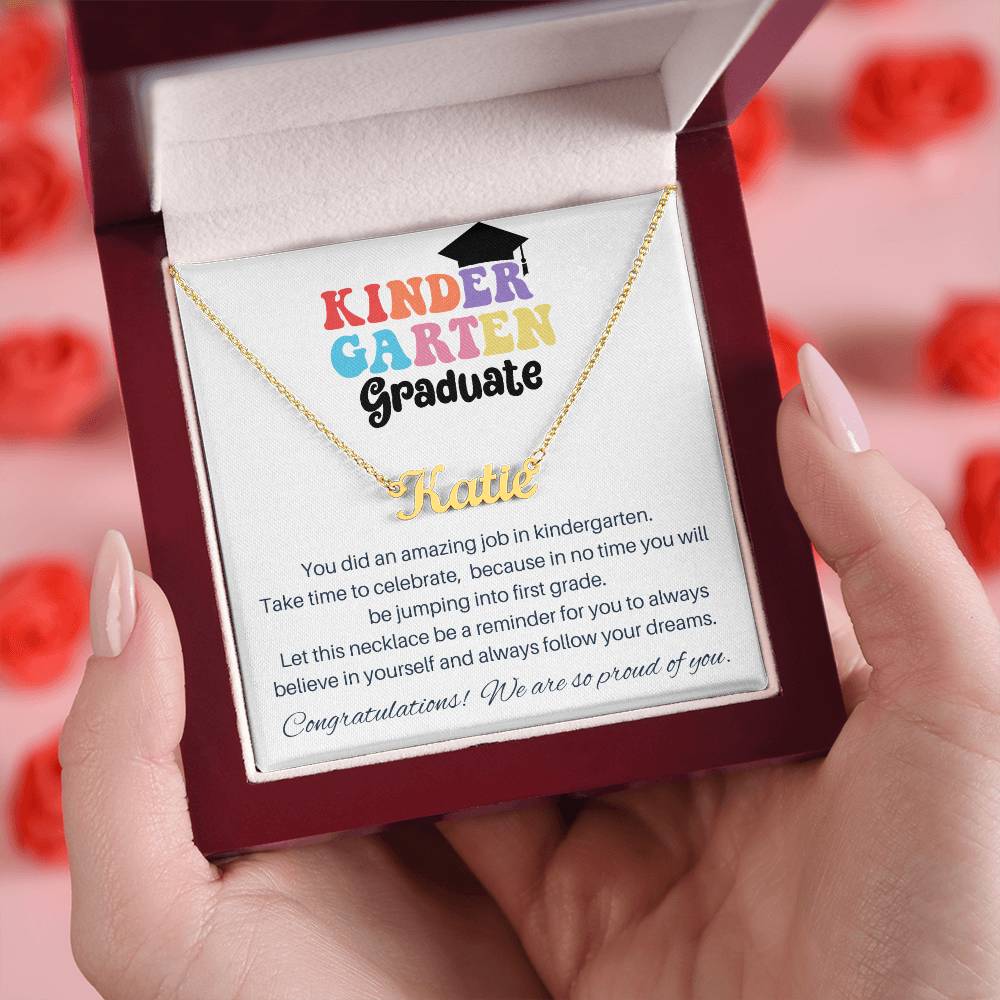Kindergarten Graduation Gift - Custom Name Necklace 4