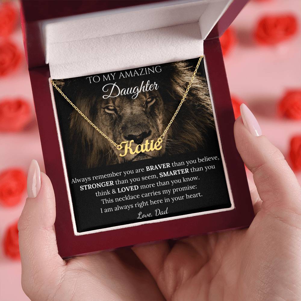 Personalized Name Necklace Daughter Gift From Dad 5