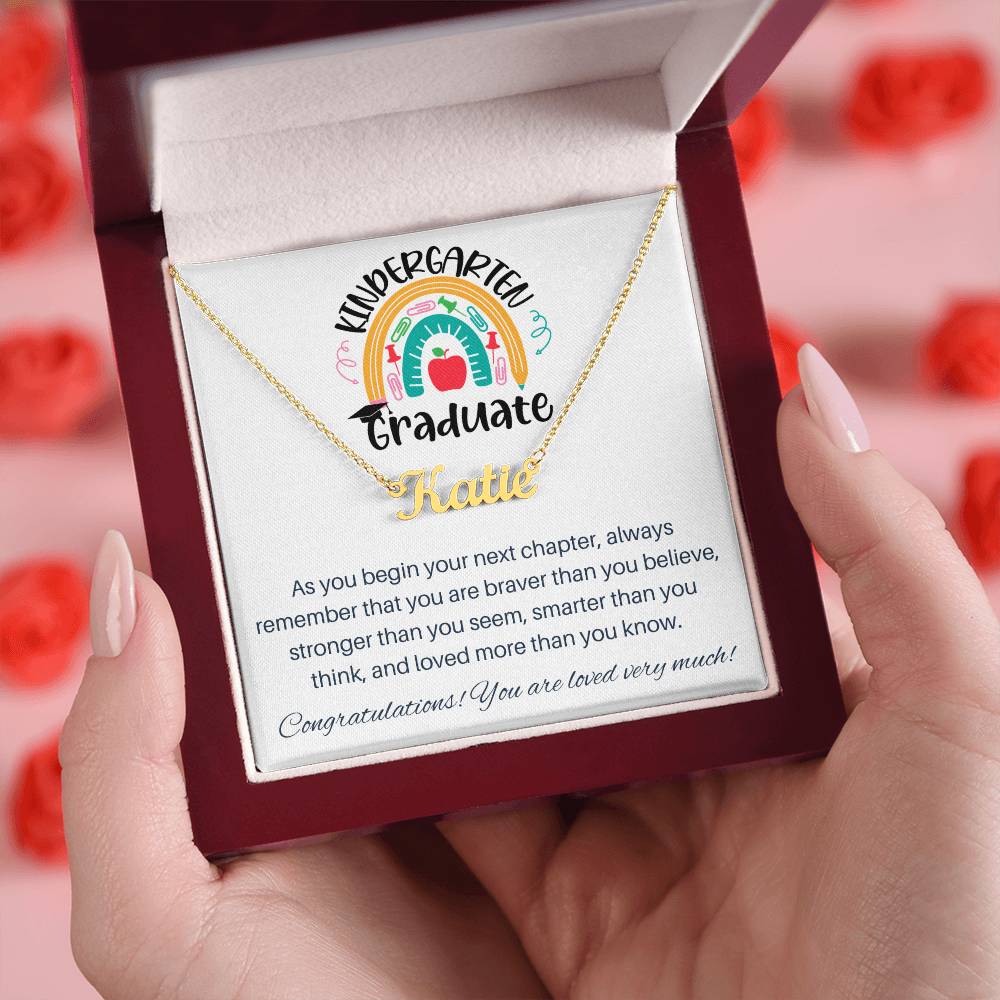 Kindergarten Graduation Gift - Custom Name Necklace 2
