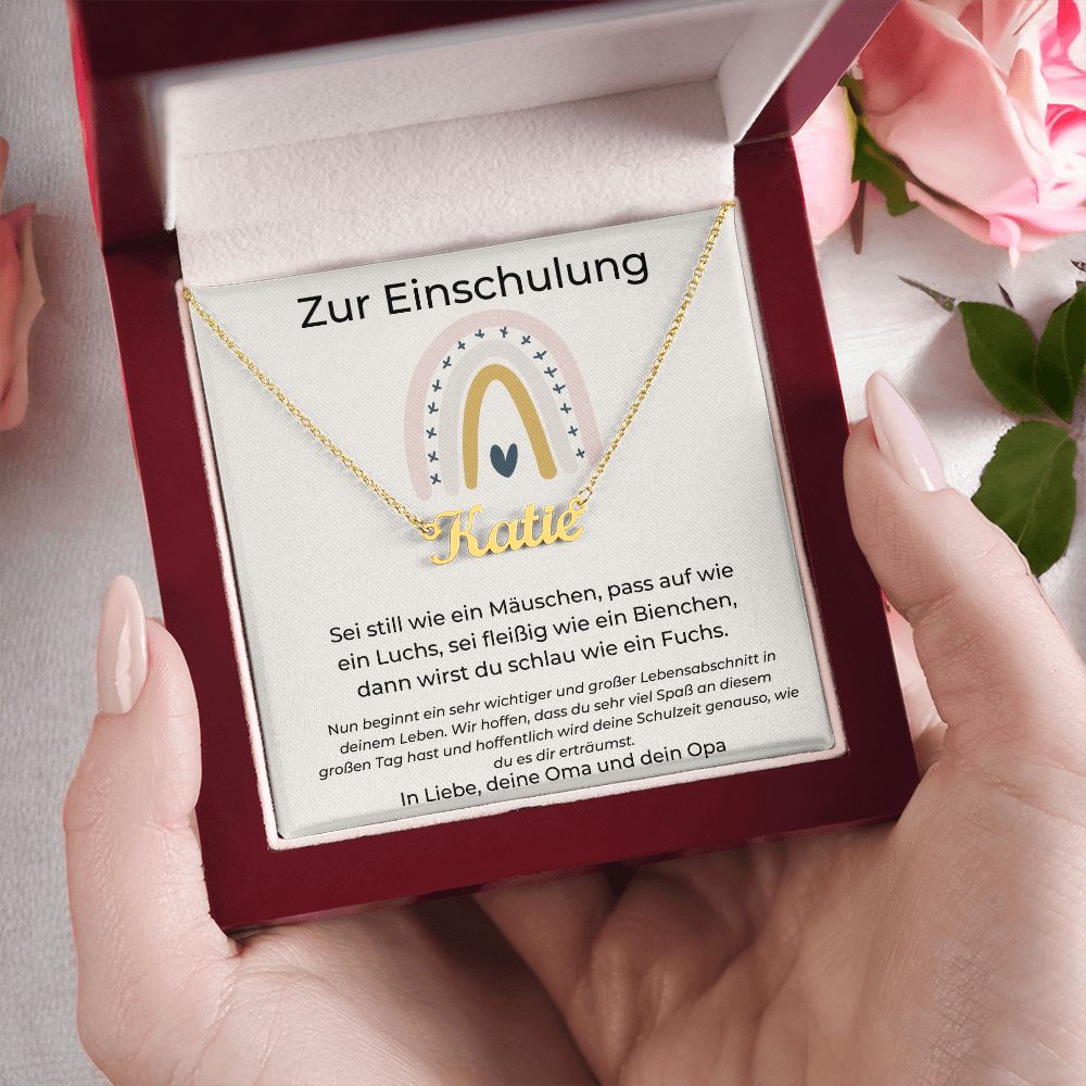 Name Necklace Einschulung 1