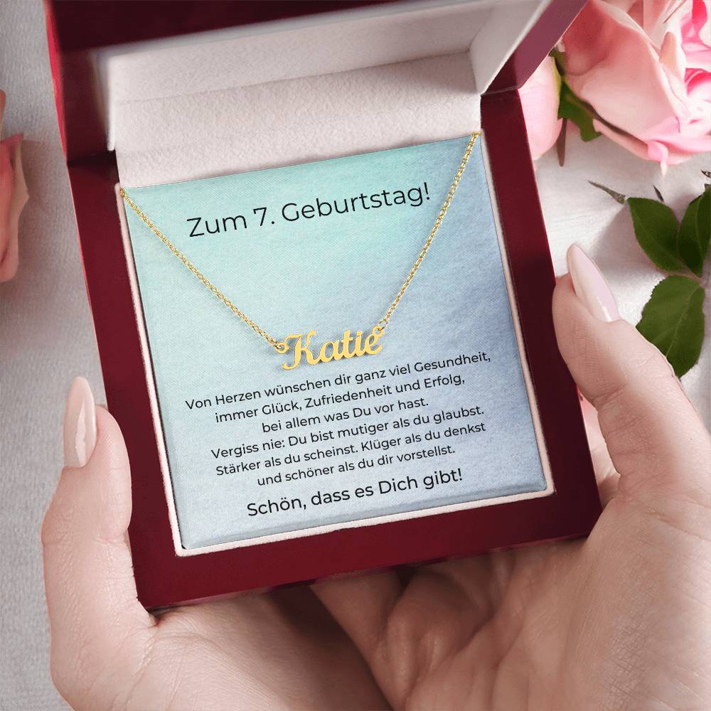 Zum 7. Geburtstag - Personalized Name Necklace