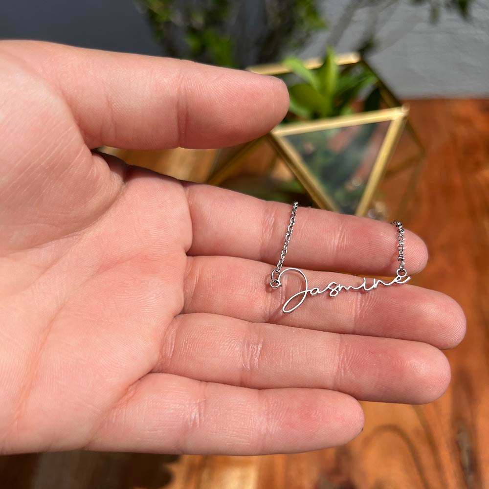 13th Birthday Custom Signature Name Necklace Jewelry Gift