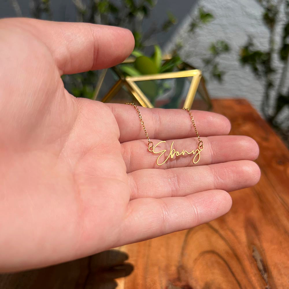 28th Birthday Signature Name Necklace To A Special Woman